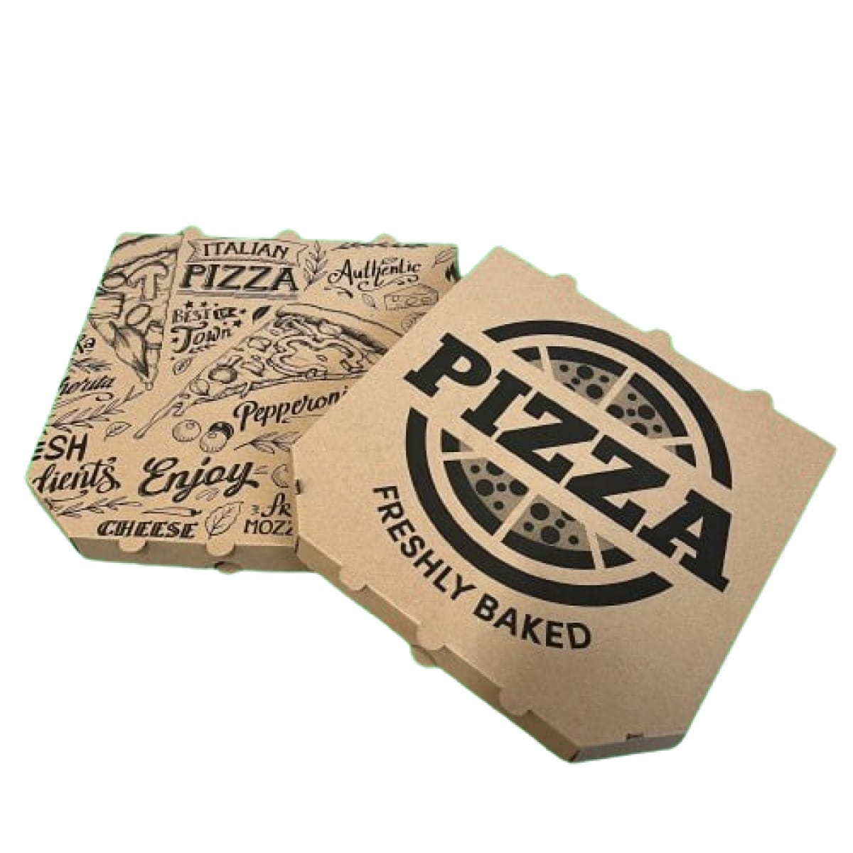 CUTII PIZZA GENERIC 100 BUC/SET NATUR 300x300X30 - imagine 1