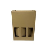 Cutie cadou 3 sticle vin cu maner 235x75x335 mm 50 buc/set natur