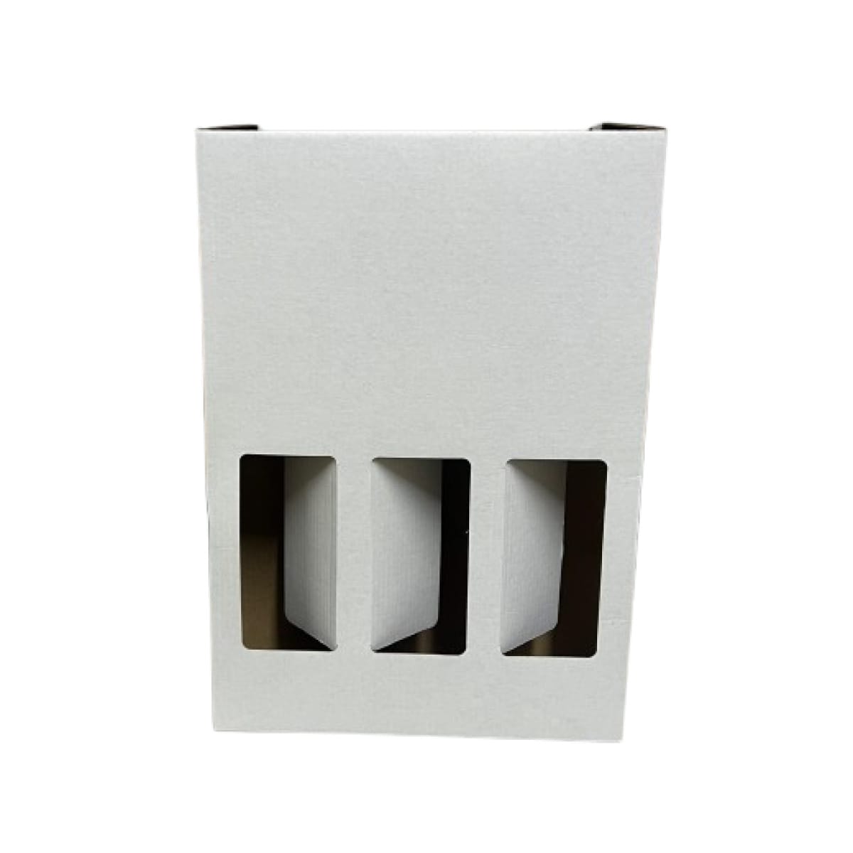 Cutie cadou 3 sticle vin cu maner 235x75x335 mm 50 buc/set alb - imagine 1