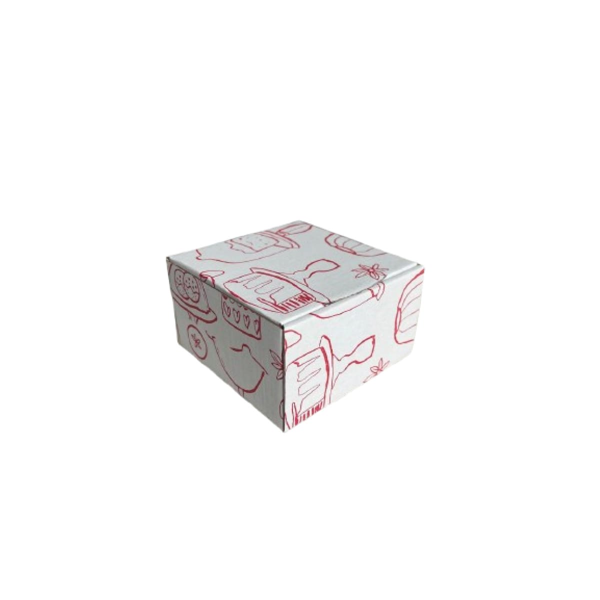 Cutie autoformare 100 buc/set alb pretiparit 100x100x60 mm - imagine 1