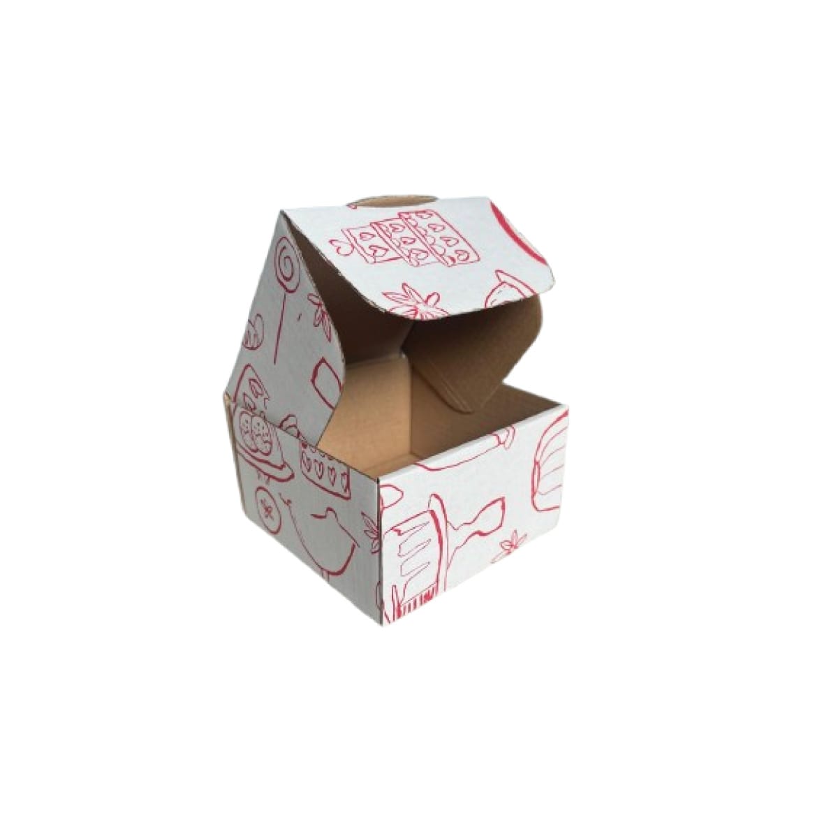 Cutie autoformare 100 buc/set alb pretiparit 100x100x60 mm - imagine 2