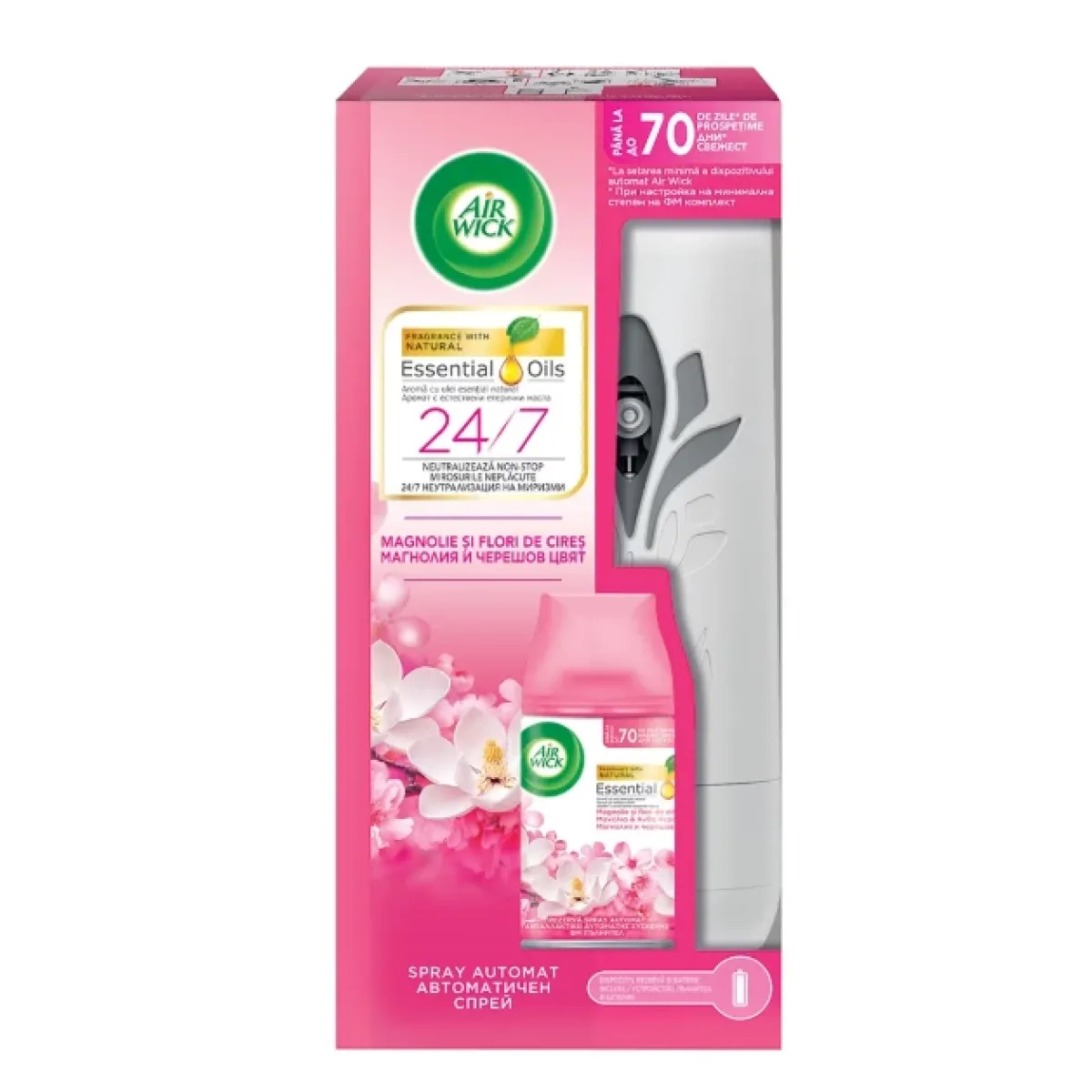 Air wick aparat + rezerva 250ml magnolie & cherry - imagine 1