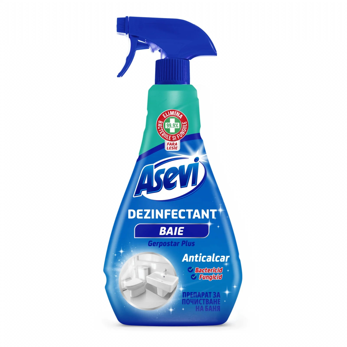 Solutie ANTICALCAR SI IGIENIZANT baie 750 ML - imagine 1