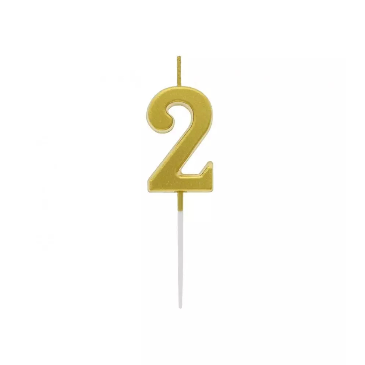 Lumanari numerice cifra 2 aurii - imagine 1