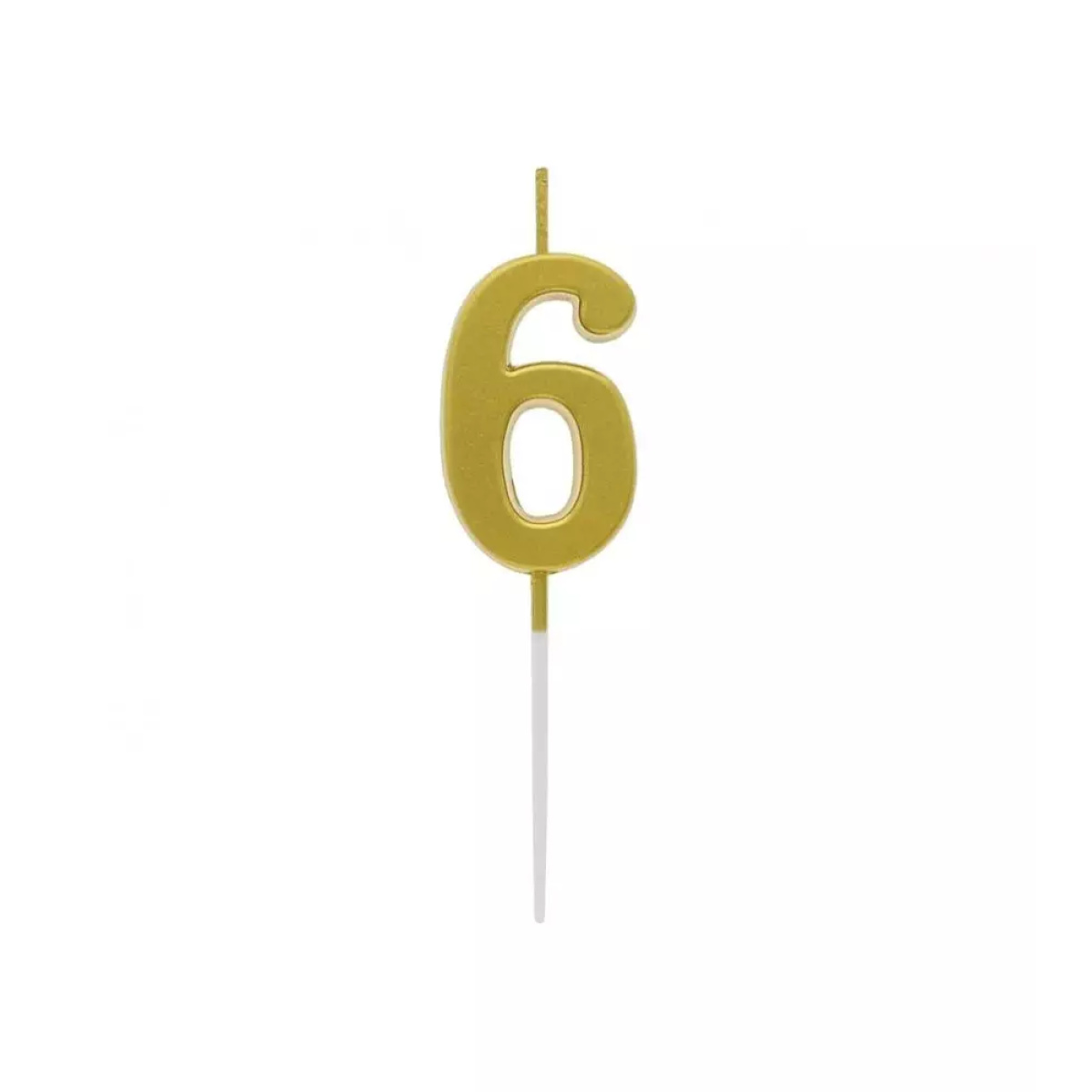 Lumanari numerice cifra 6 aurii - imagine 1