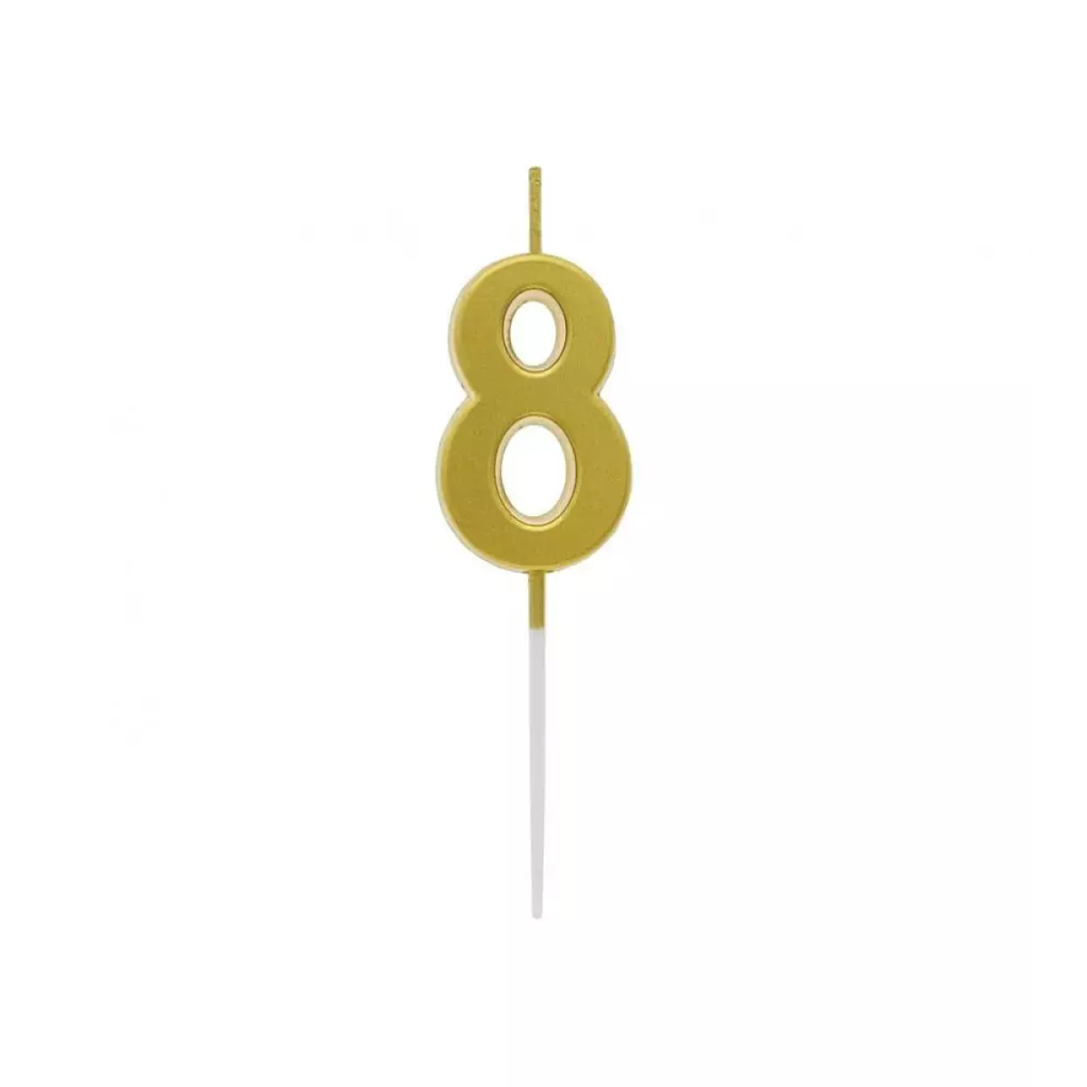 Lumanari numerice cifra 8 aurii - imagine 1
