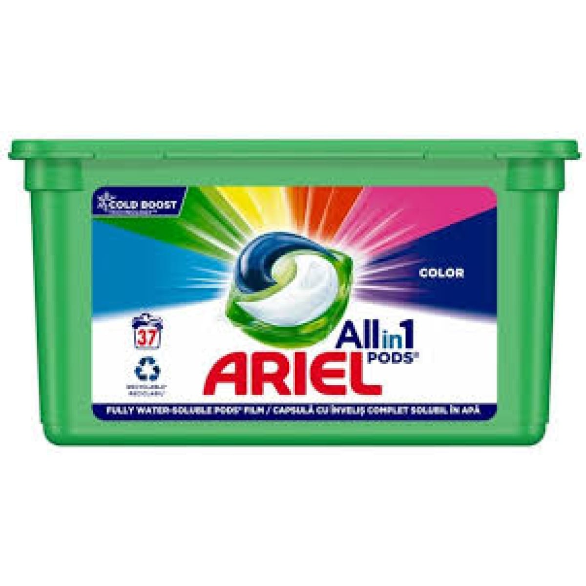 Ariel gel pods caps 37x23.8g touch of lenor color - imagine 1