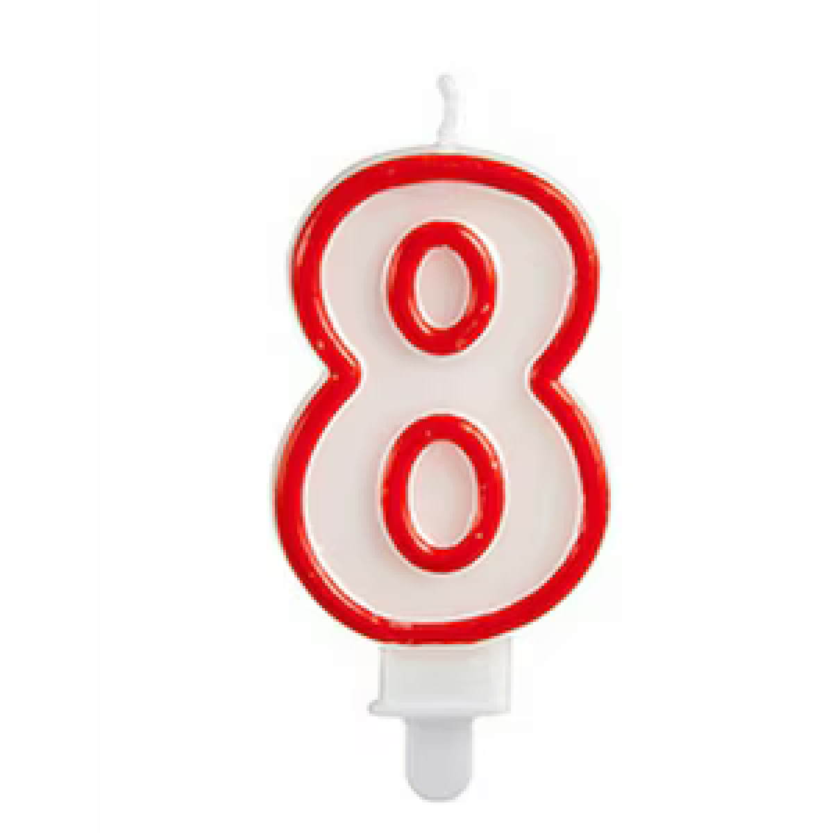 Lumanari numerice cifra 8 rosii - imagine 1