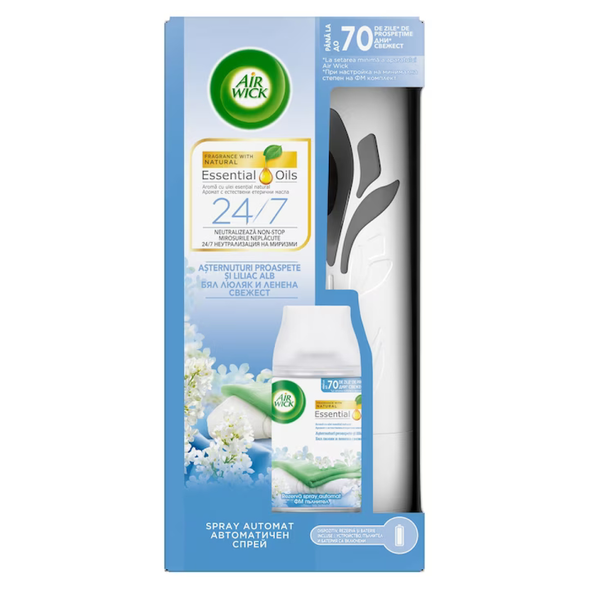 Air wick aparat + rezerva 250ml liliac alb - imagine 1