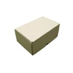 Cutie burger cu separator de cartofi 100 buc/set alb 220x140x110