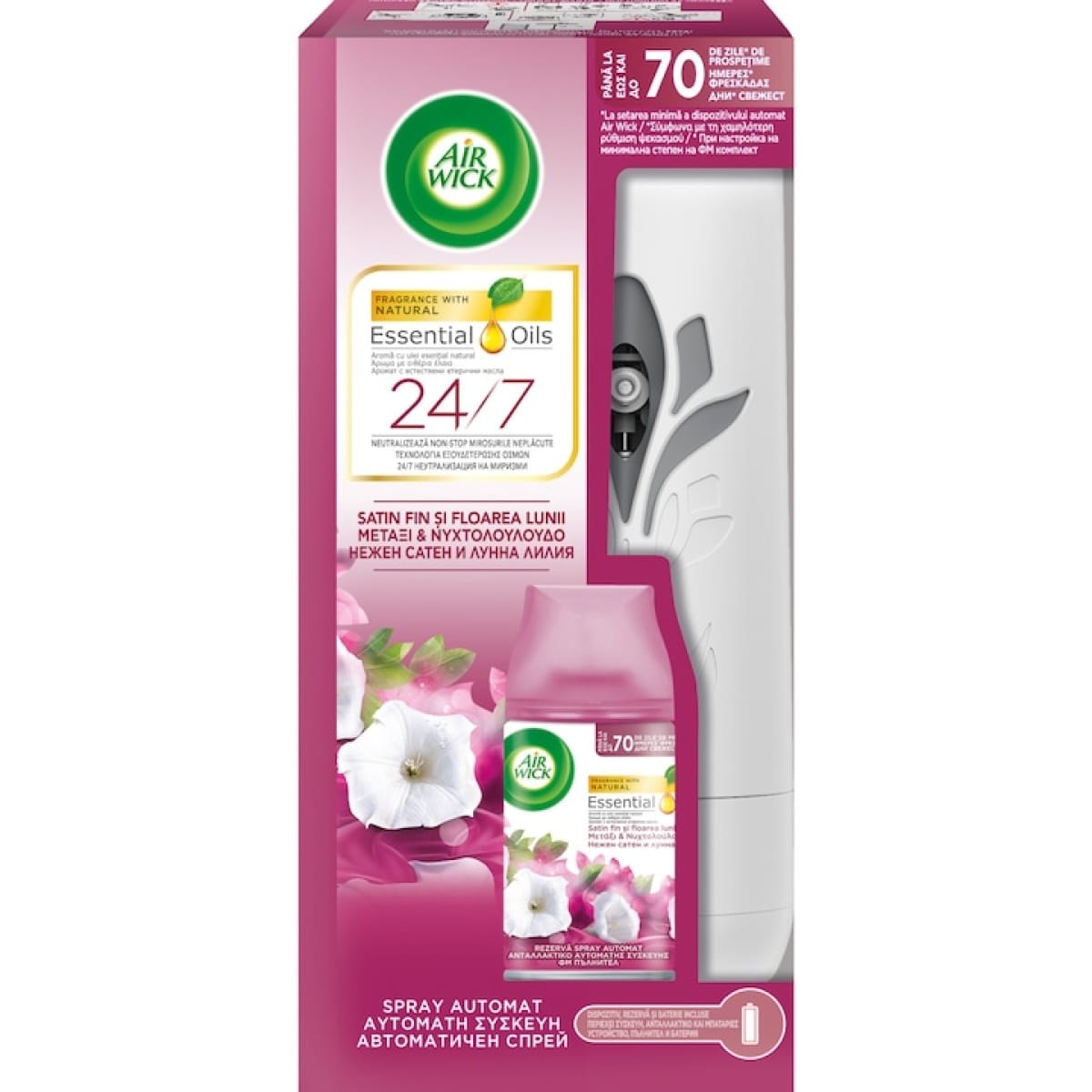 Air wick aparat + rezerva 250ml smooth satin & moon - imagine 1