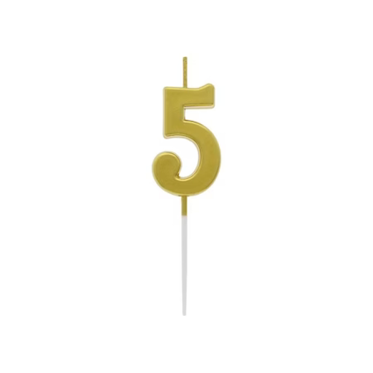 Lumanari numerice cifra 5 aurii - imagine 1