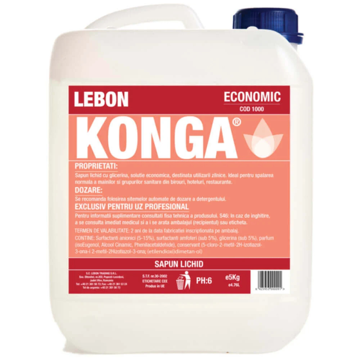 Konga sapun lichid economic 5kg - imagine 1
