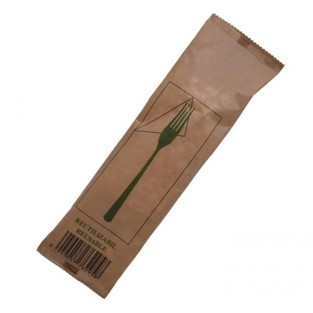 Set furculita reutilizabila + servetel crem amb. in hartie 100/set - imagine 1