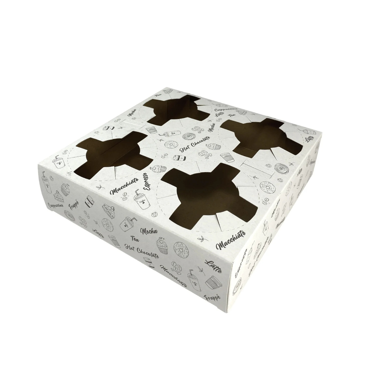 Suport pahar carton urban x4 , 100 buc/set - imagine 1