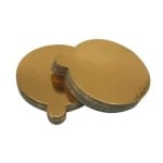 Discuri Cofetărie / monoportie 2mm Alb/Auriu d9 – Set 200 Bucăți (Carton Rigid)