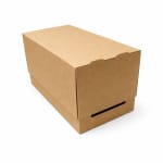 CUTII DISPLAY CU CAPAC PENTRU SACI MENAJ CO5 50 BUC/SET NATUR 380x145x180