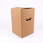 Cutii clasice de vin 4 sticle cu separator CO5 natur 230x230x340 50 buc set - Cutii Vin Cu Separator - imagine 3