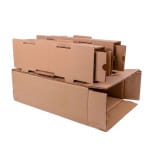 Cutii clasice de vin 2 sticle cu separator CO5 natur 260x130x395 50 buc set - Cutii Vin Cu Separator - imagine 3