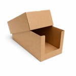 CUTII DISPLAY CU CAPAC PENTRU SACI MENAJ CO5 50 BUC/SET NATUR 380x145x180 - imagine 3