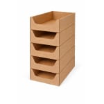 Tavite carton ondulat 50 buc/set natur 180X330X145 mm - imagine 3