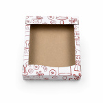 Cutii patiserie pretiparite 100 buc set alb 355x260x70 mm - Cutii Patiserie Alb 100 Buc - imagine 3