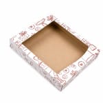 Cutii patiserie pretiparite 100 buc set alb 355x260x70 mm - Cutii Patiserie Alb 100 Buc