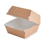 Cutie hamburger box mediu kraft 100/set 115x115x90 - imagine 3