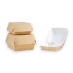 Cutie hamburger box mediu kraft 100/set 115x115x90 - imagine 2
