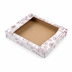 Cutii patiserie pretiparite 100 buc set alb 355x260x70 mm - Cutii Patiserie Alb 100 Buc - imagine 2