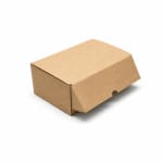 Cutie burger 100 buc set natur 120X120X80 - Cutii Burger Naturale 120x120 - imagine 2