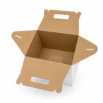 Cutie meniu 100 buc/set alb 250x250x250 - imagine 2
