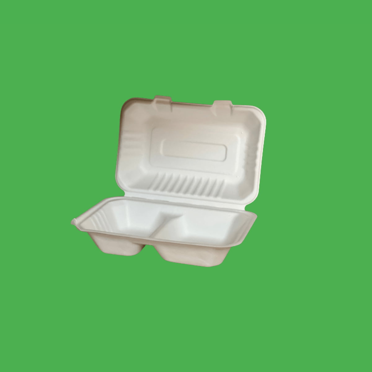 Caserola bicompartimentata bio din trestie de zahar 50 buc/set - imagine 2
