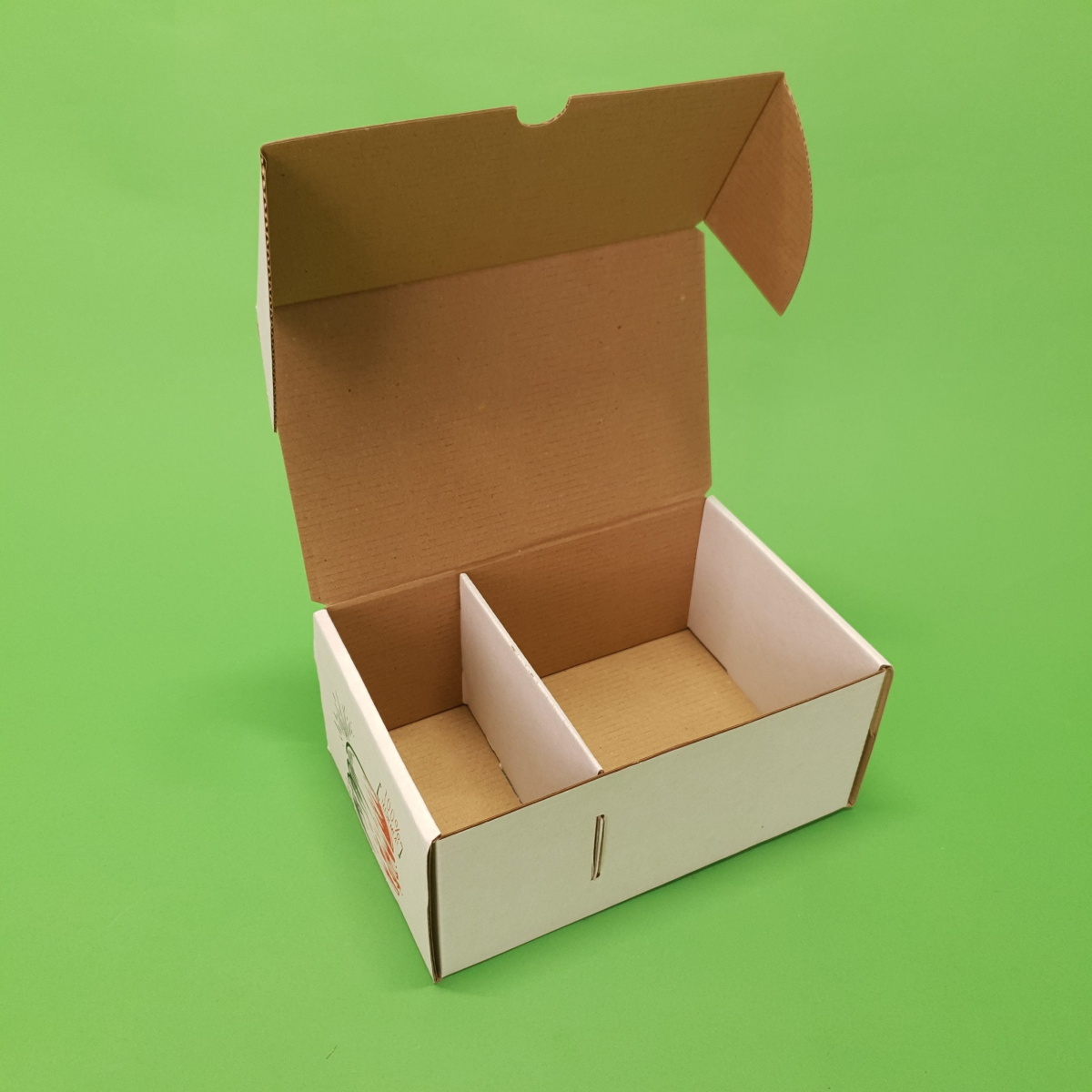 Cutie burger generic cu separator de cartofi 100 buc/set alb 220x140x110 - imagine 2